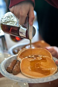The pancake breakfast at Huron Metro Park.