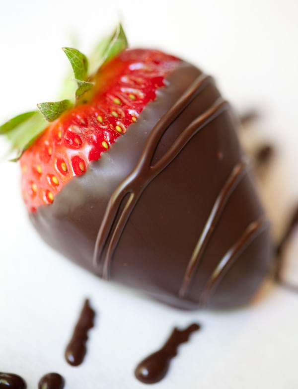 Dark chocolate covered strawberries