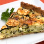 Herbed Zucchini Tart with arugula and gruyère cheese