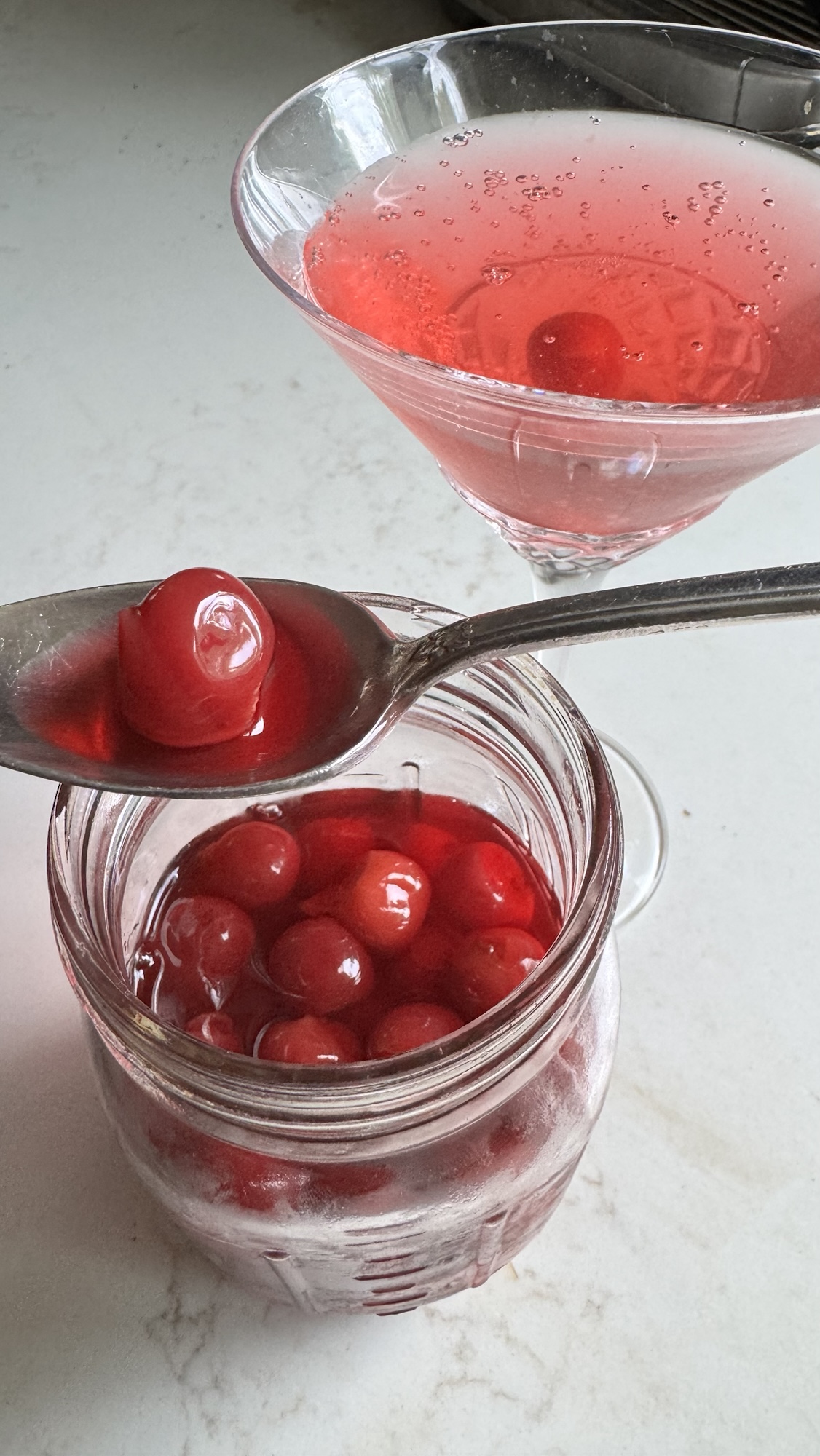 Luxardo style cocktail cherries